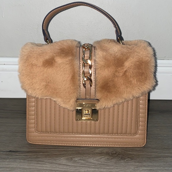 Aldo Handbags - ALDO TAUPE FUR BAG